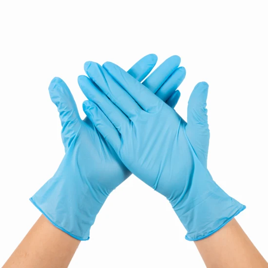 CE FDA Púrpura/Rosa Suministro médico Polvo Desechable Violeta Azul Nitrilo Examen Sin látex Examen Vinilo No estéril Inspección de alimentos Fabricante de guantes